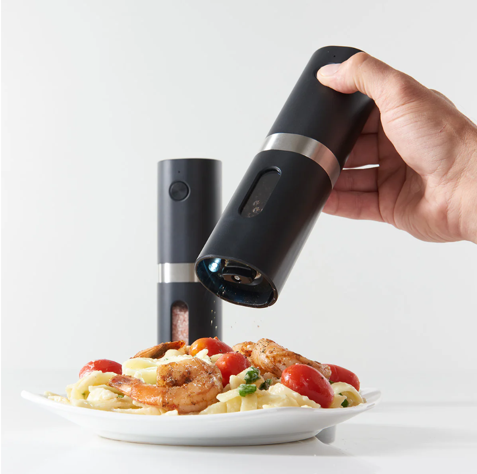 Rechargeable Salt and Pepper Mill Set by Sharper Image