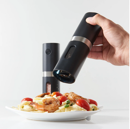 Rechargeable Salt and Pepper Mill Set by Sharper Image